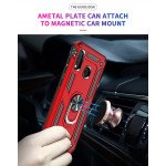 Wholesale Samsung Galaxy A20 / A30 Tech Armor Ring Grip Case with Metal Plate (Red)